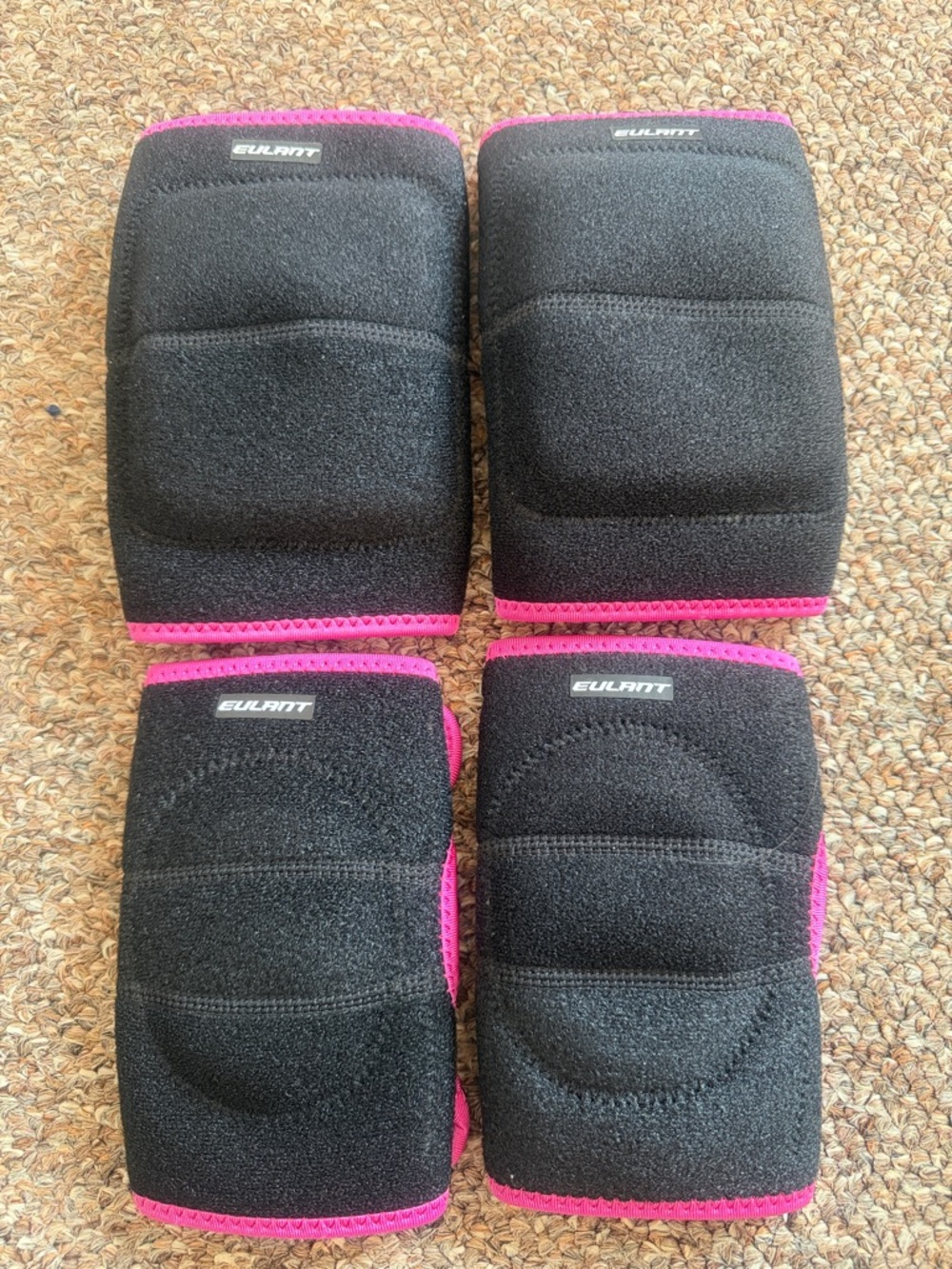 Eulant Kids Black and Pink Knee and Elbow Pads Set Size S!